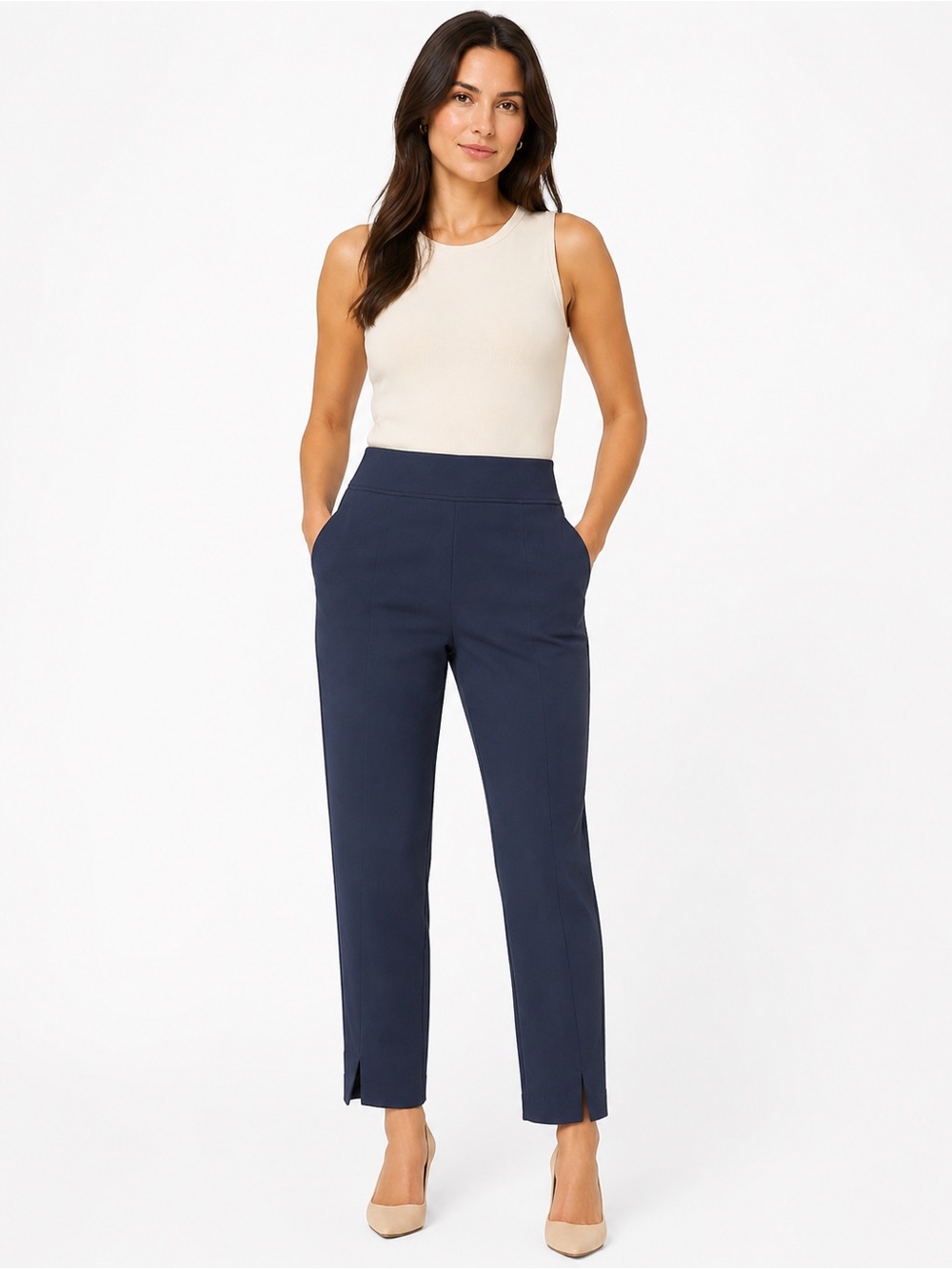 Kirkland Signature Navy Straight Leg Ankle Pants